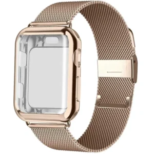 CASE PARA SMARTWATCH COM PULSEIRA MILANESA