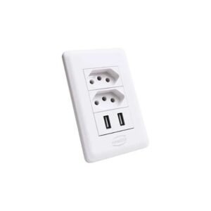 TOMADA 2X USB 2X TOMADA YS-003 17657-3