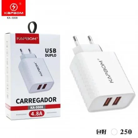 FONTE 2 USB KAPBOM KA-3733.1A 5V