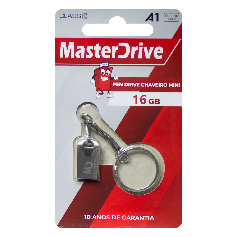 PENDRIVE MASTERDRIVE 16GB COM CHAVEIRO