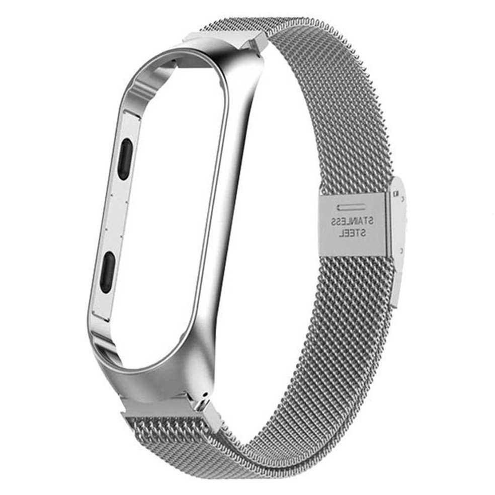PULSEIRA PARA SMARTWATCH MI BAND 5 METAL MILANESE
