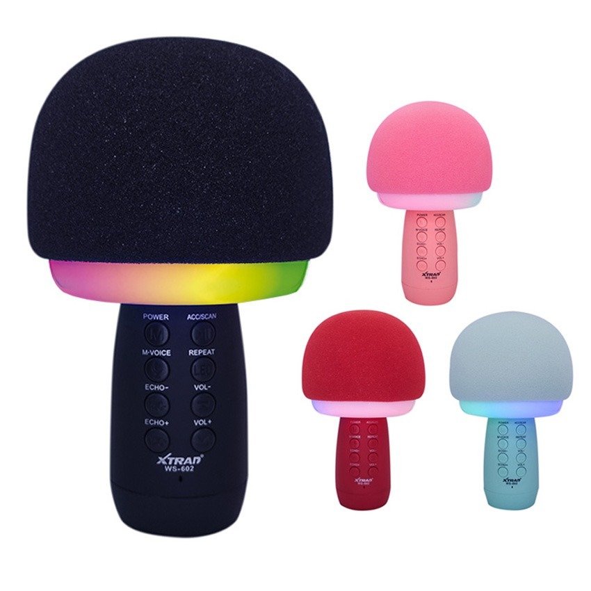MICROFONE KARAOKE XTRAD SEM FIO WS-602