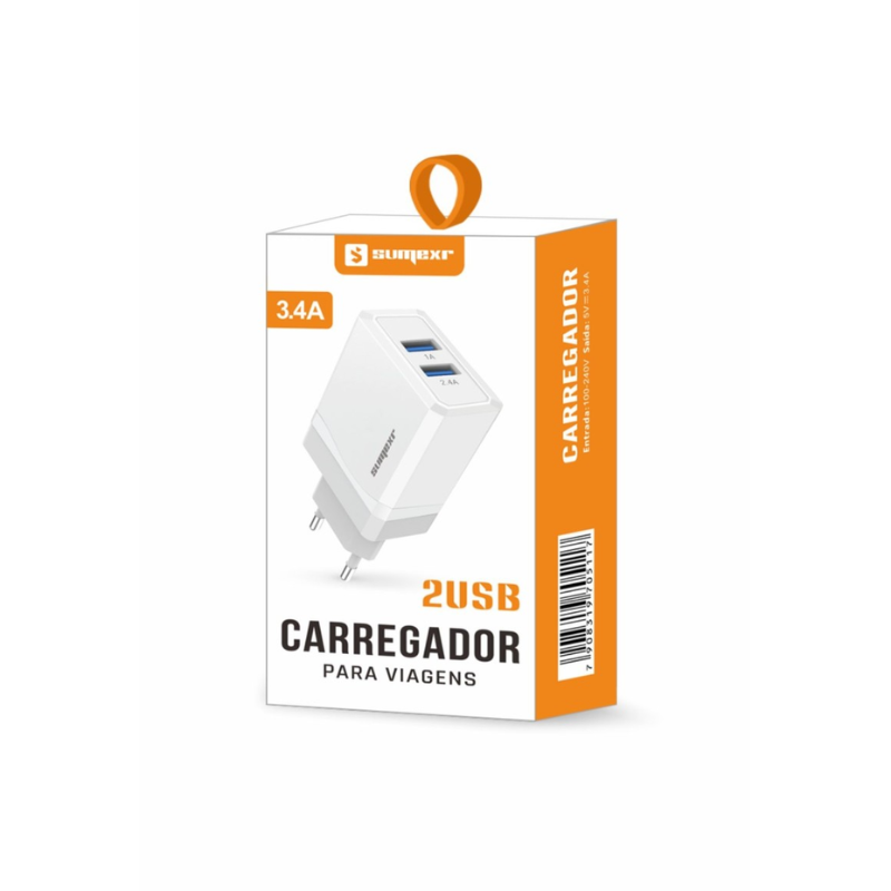 FONTE TIPO USB 3.4A 2USB SUMEXR SX-F17