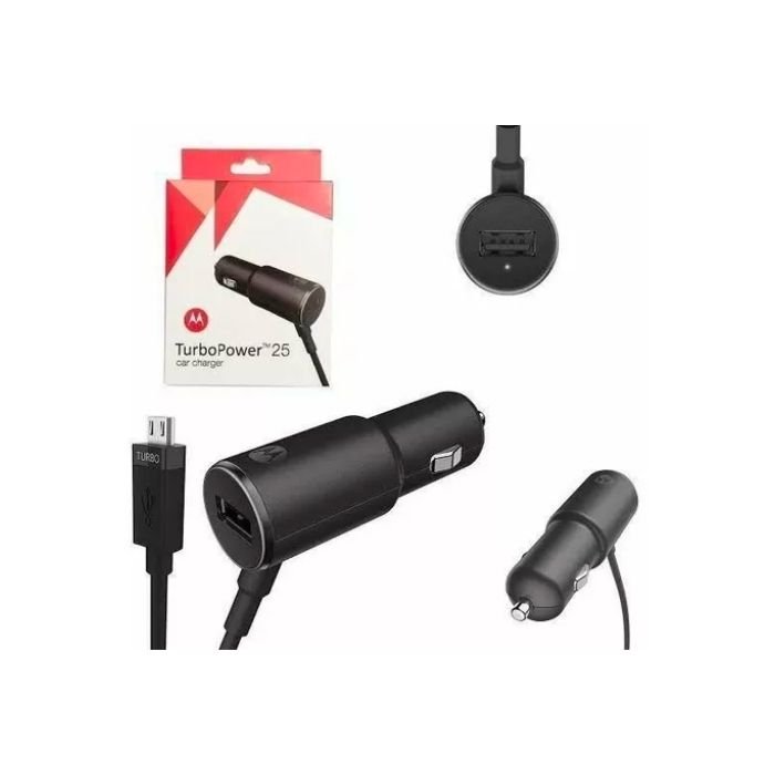 CARREGADOR VEICULAR MOTOROLA COM CABO TIPO V8 CAR CHARGER 3.0A