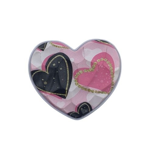 POPSOCKET CORAÇÃO PARA CELULAR CORAÇÕES PRETO E ROSA