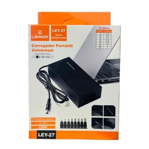 CARREGADOR UNIVERSAL PARA NOTEBOOK LEHMOX LEY-27