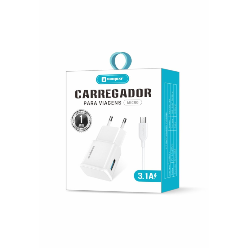 CARREGADOR COMPLETO TIPO C 3.4A SUMEXR SX-FC27-V8 *