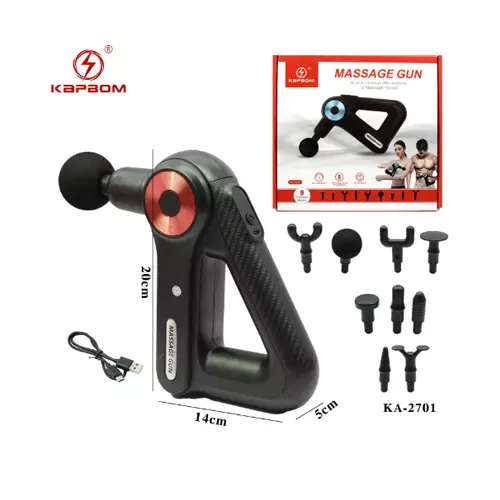 MASSAGEADOR GUN COM 9 BOCAIS DE MASSAGENS DIFERENTES KAPBOM KA-2701