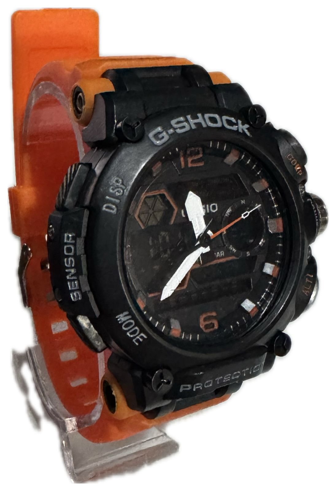 RELÓGIO G-SHOCK CASIO PROTECTION LARANJA COM PRETO