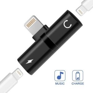 ADAPTADOR CONVERSOR TIPO LIGHTNING MINI PARA CARREGAMENTO E FONE VERDE