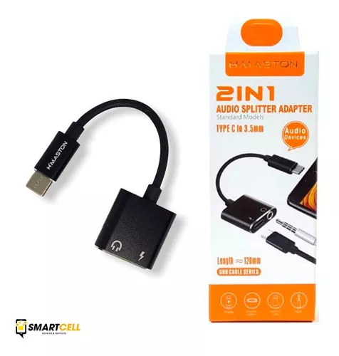 ADAPTADOR CONVERSOR COM CABO TIPO C PARA CARREGAMENTO E FONE P3 H´MASTON XT25