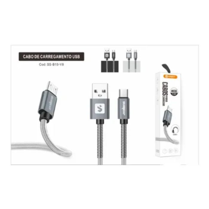 CABO TIPO V8 SUMEXR REFORÇADO 2.4A SX-B19-V8*