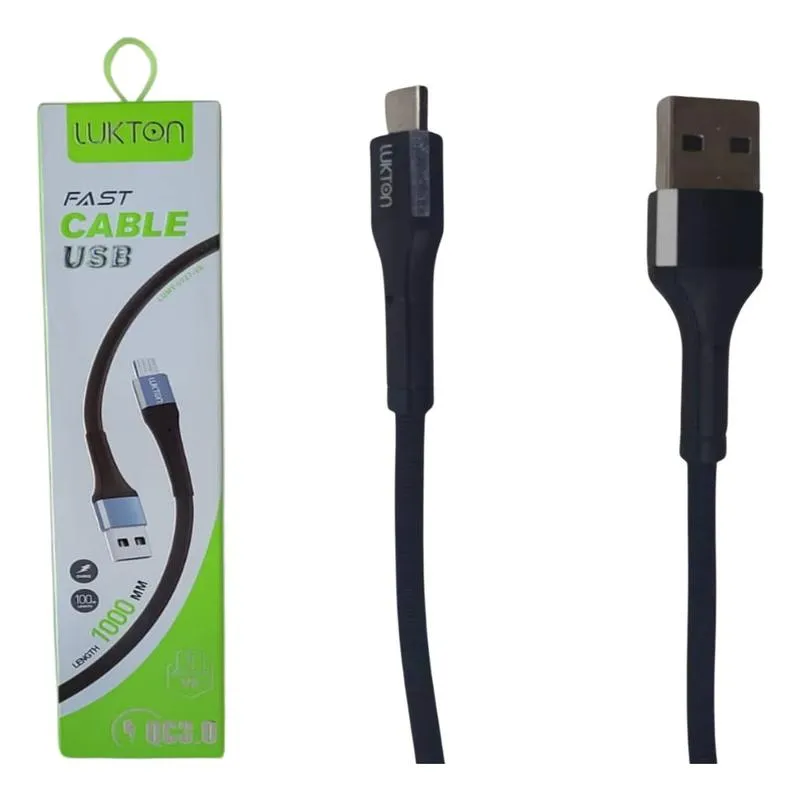 CABO PARA ANDROID TIPO V8 QC3.0 1.0M LUMY-0028-V8 *