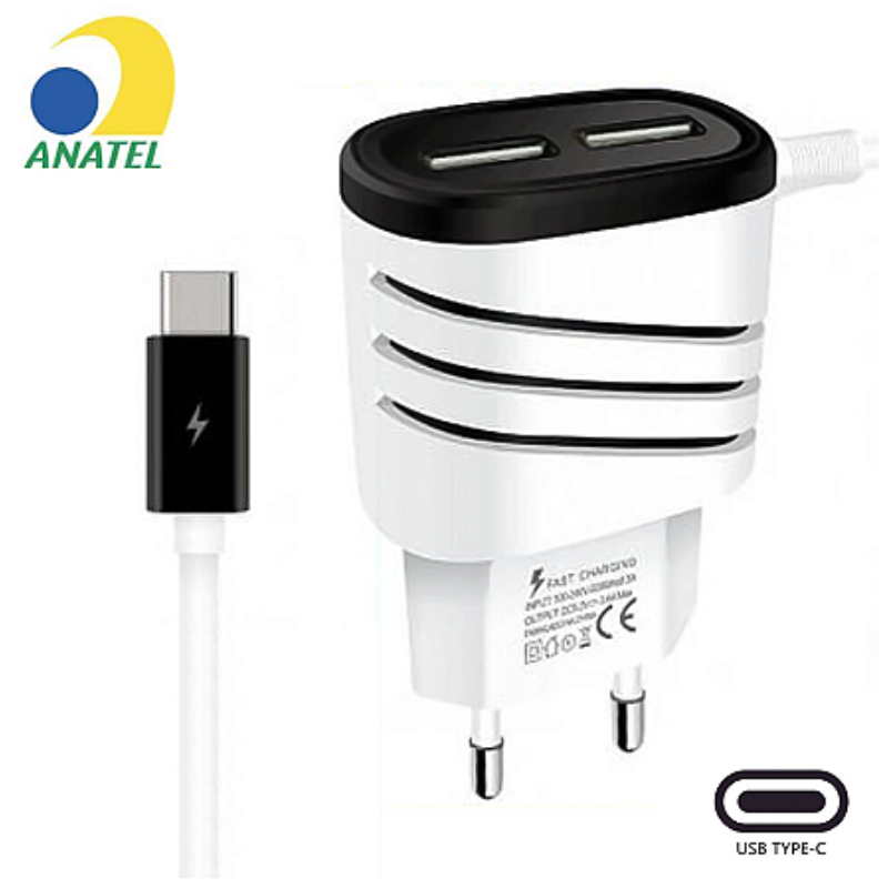 CARREGADOR COMPLETO TIPO C KAPBOM 3.6A KA-393-TY*