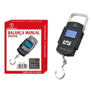 BALANÇA DIGITAL MANUAL COM GANCHO COM PESO DE ATÉ 50KG KAPBOM KA-B111