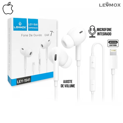 FONE PARA IPHONE COM FIO ESTILO AIRPODS PRO LEHMOX LEY-1541 *