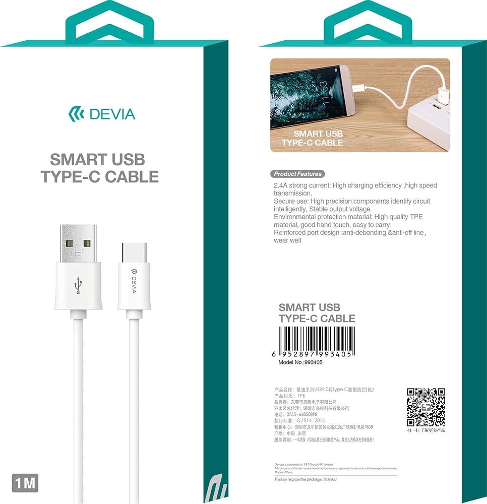 CABO DEVIA SMART USB/LIGHTNING 2M BRANCO 311598