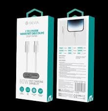 CABO DEVIA SMART PD CABLE C / C 60W WOVEN FAST 3A,1M